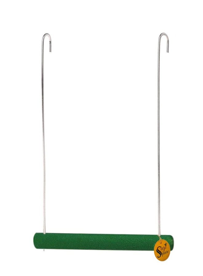 Sage Square Playful Natural Perch Wood Swing Toy Cage Hanging Platform, Climbing, Training, Workout Sand Perch for Birds (Large) (Pack of 2) - Image 4